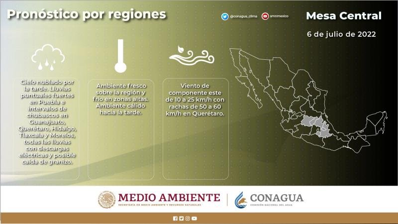 Huracán Bonnie y otros fenómenos provocarán lluvias en Hidalgo