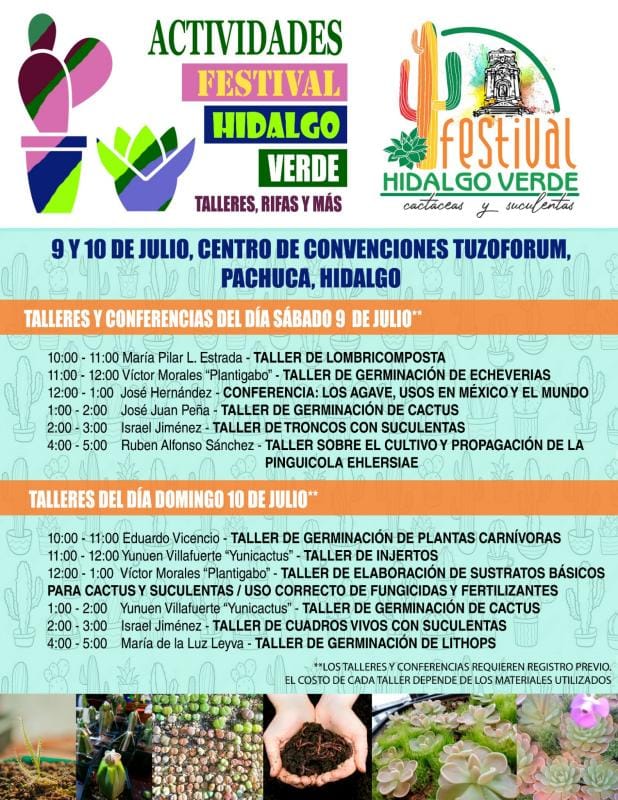 Habrá Festival Hidalgo Verde en Pachuca: dedicado a las cactáceas y suculentas