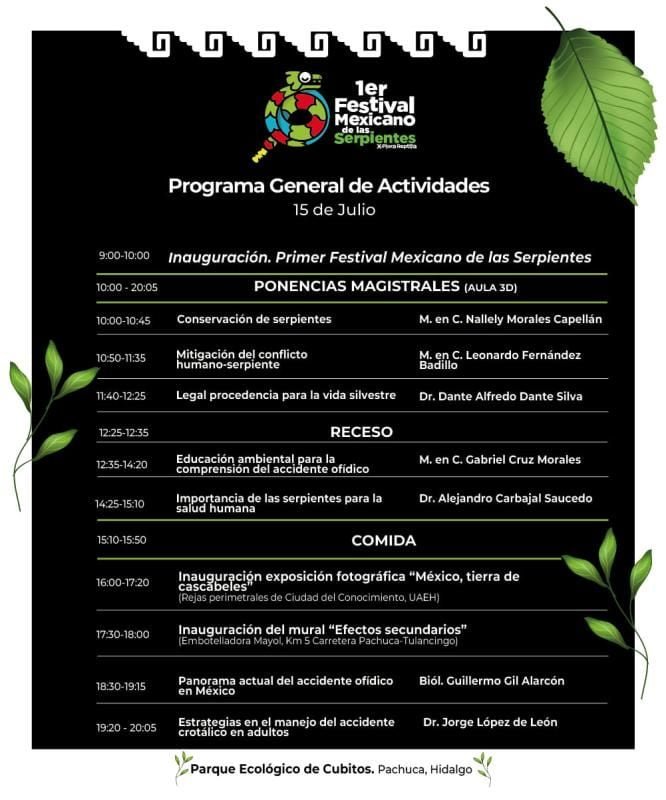 1er Festival Mexicano de las Serpientes se realizará en Pachuca esta semana