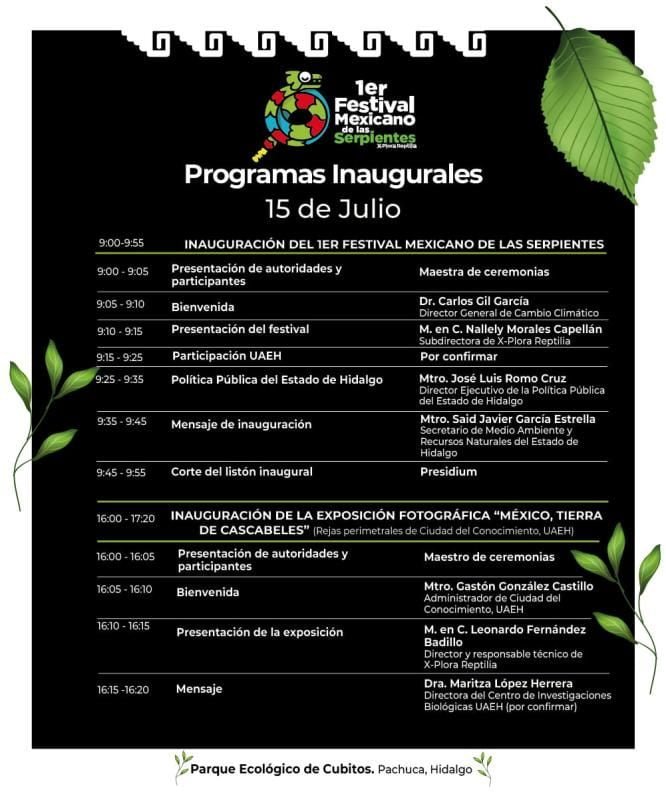 1er Festival Mexicano de las Serpientes se realizará en Pachuca esta semana