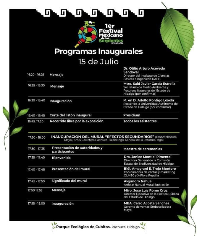 1er Festival Mexicano de las Serpientes se realizará en Pachuca esta semana