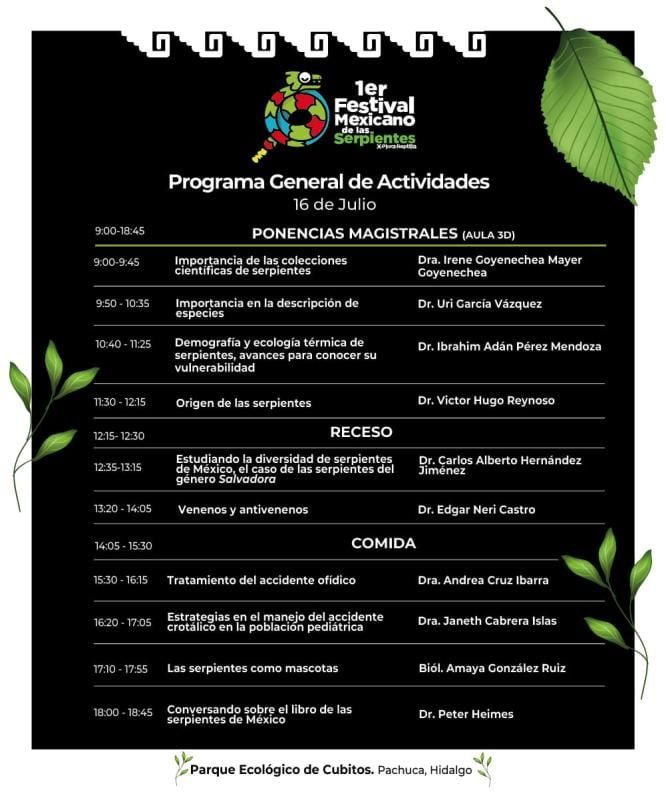 1er Festival Mexicano de las Serpientes se realizará en Pachuca esta semana