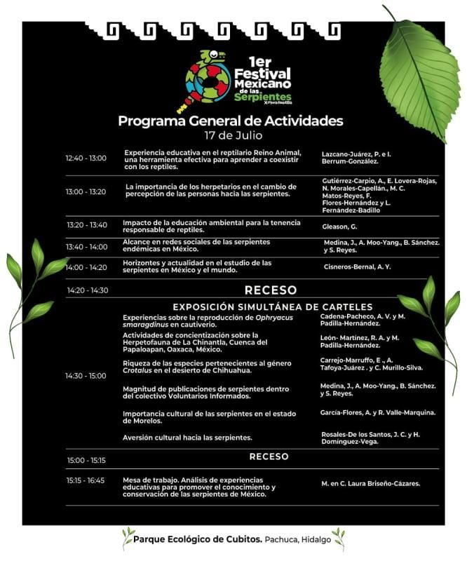 1er Festival Mexicano de las Serpientes se realizará en Pachuca esta semana