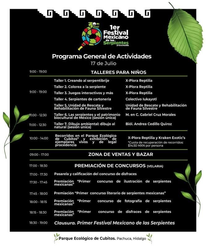 1er Festival Mexicano de las Serpientes se realizará en Pachuca esta semana