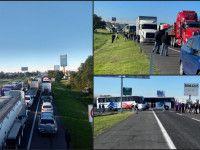 Colapsada la México-Pachuca; transportistas bloquean la autopista