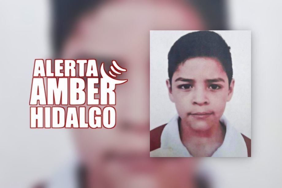 Activan Alerta Amber por menor desaparecido en Hidalgo