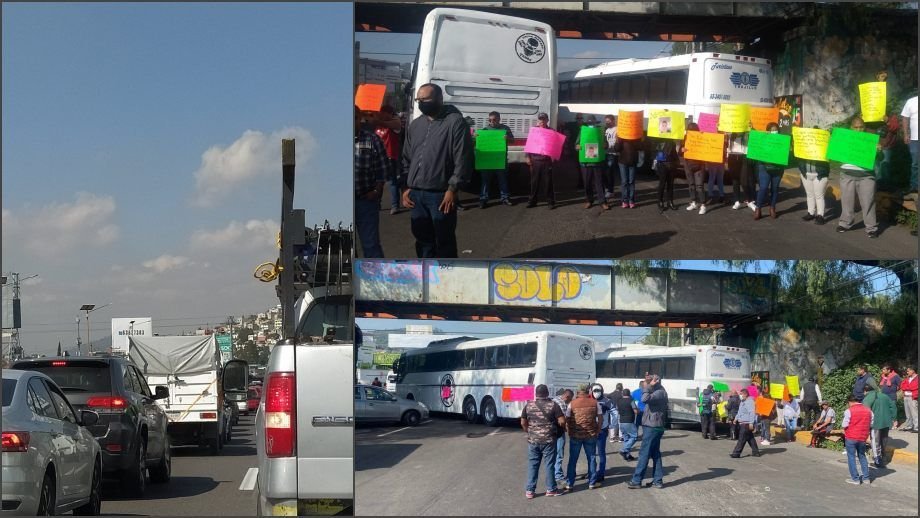Caos en la México-Pachuca: manifestantes bloquean la autopista