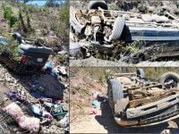 Se desbarranca camioneta con 10 turistas cerca de Grutas Tolantongo