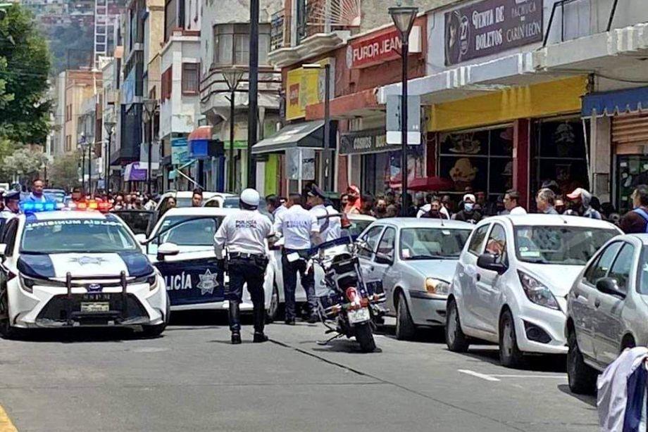 Presuntos clonadores de tarjetas provocan movilización en el centro de Pachuca