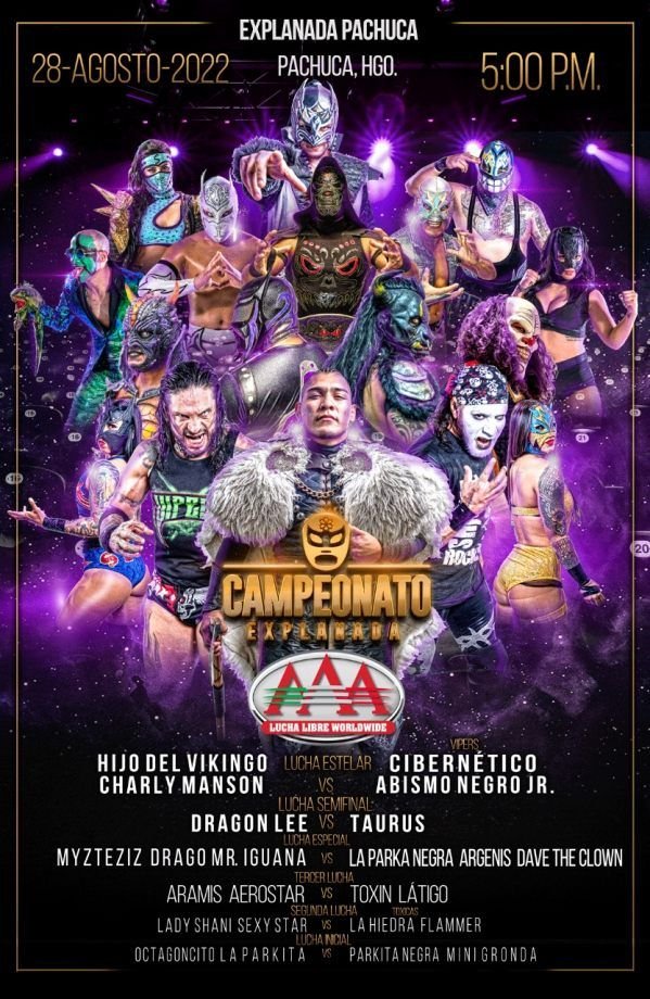 Lucha Libre AAA de campeonato, este mes en Pachuca