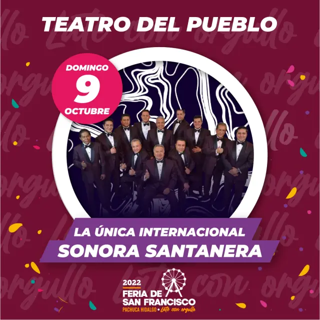 Cartel del Teatro del Pueblo de la Feria de San Francisco Pachuca 2022