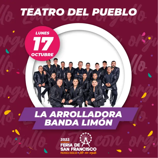 Cartel del Teatro del Pueblo de la Feria de San Francisco Pachuca 2022