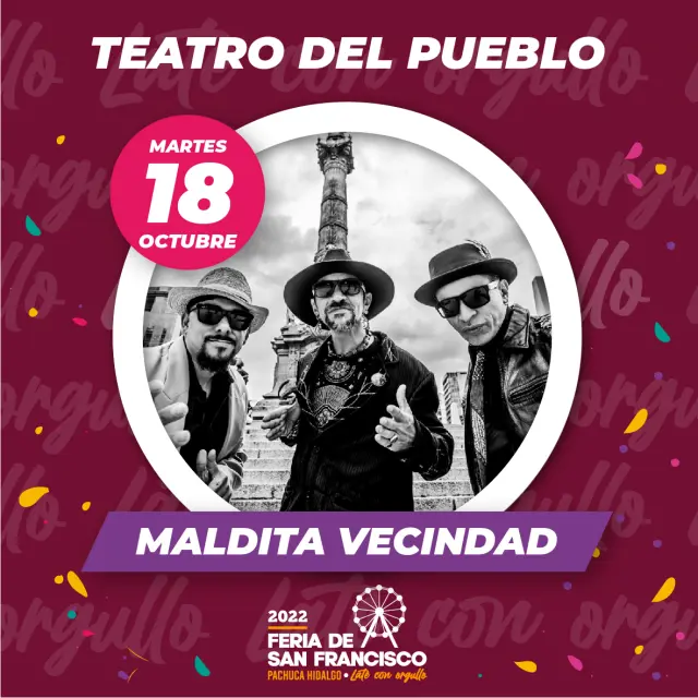 Cartel del Teatro del Pueblo de la Feria de San Francisco Pachuca 2022