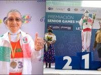 ¡Orgullo de Hidalgo! Anita, con 84 años de edad, gana medalla de oro en los Senior Games 2022