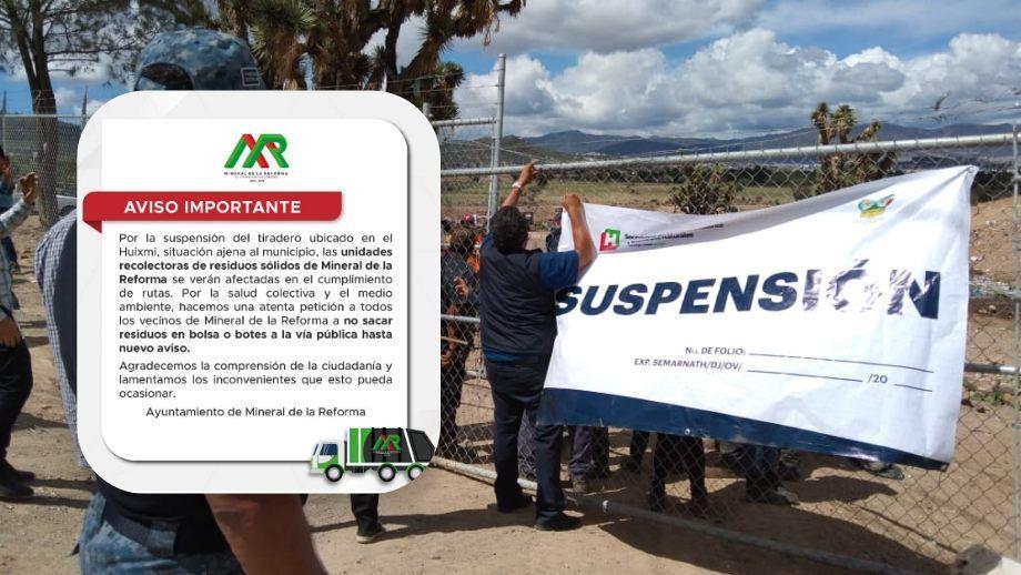 Recolección de basura estará afectada en Mineral de la Reforma, hasta nuevo aviso