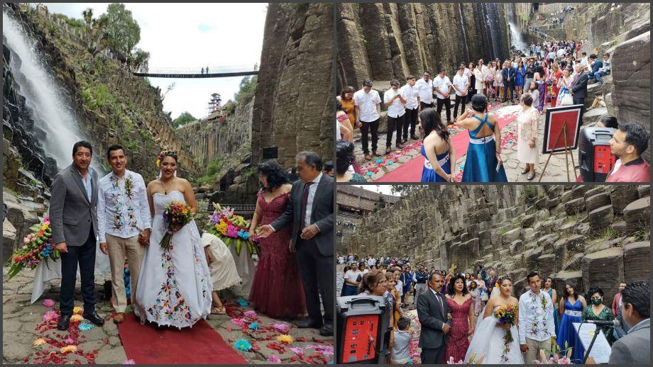 ¡Ya te puedes casar en los Prismas Basálticos! Así fue la primera boda en este importante geositio de Hidalgo