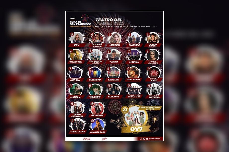 Presentan la Feria San Francisco Pachuca 2022 y los artistas del Teatro del Pueblo