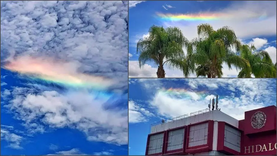Luego del sismo, aparecen nubes iridiscentes en Pachuca y otros municipios
