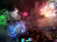 Espectacular, así se vio desde el aire la pirotecnia de la celebración del Grito en Pachuca