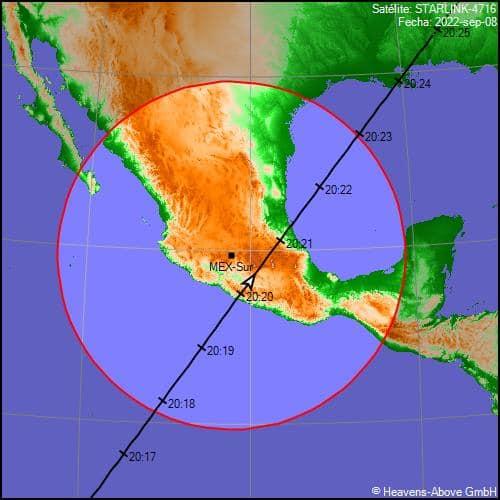 Captan 'desfile' de luces satelitales en el cielo de Hidalgo