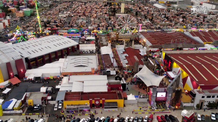 Desde el aire: así luce la Feria de Pachuca en su segundo fin de semana