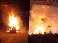 Explota pirotecnia durante festejo en Huejutla lesionando a 12 personas
