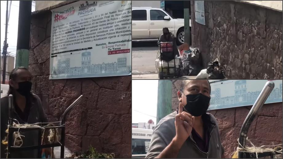 Increpan a hombre que depositaba basura en la vía pública en Pachuca | Video
