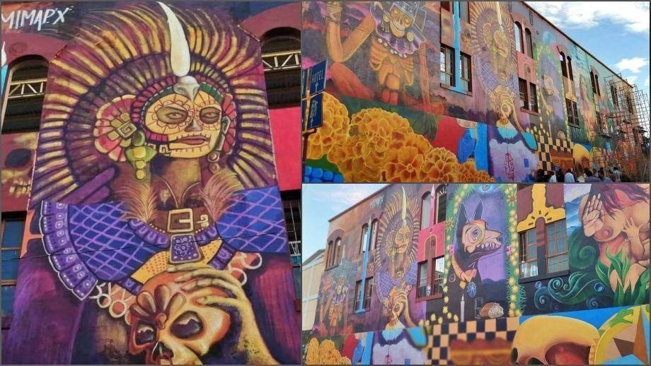 Así luce el mural más grande de Hidalgo; está dedicado al Xantolo