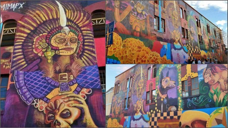 Así luce el mural más grande de Hidalgo; está dedicado al Xantolo