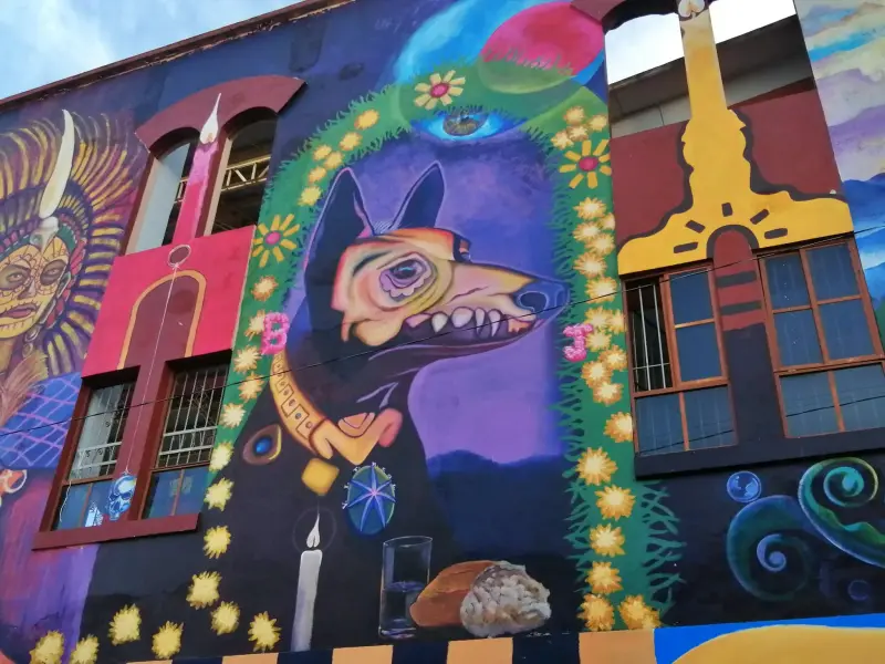 Así luce el mural más grande de Hidalgo; está dedicado al Xantolo