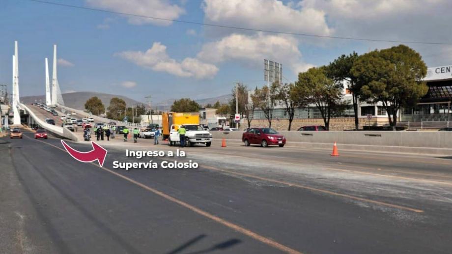 El Puente Atirantado y la Supervía Colosio de Pachuca tienen cambios en la circulación