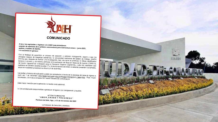 Detecta la UAEH "prácticas no éticas" y repetirá examen de ingreso