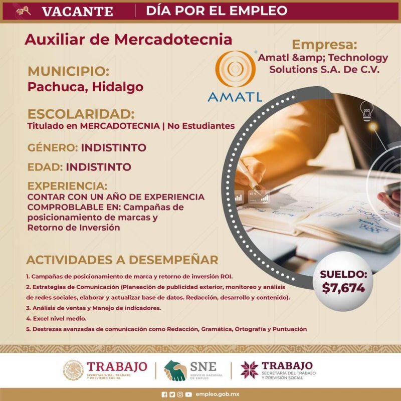 Ofrecerán vacantes en Pachuca con sueldos de casi $15,000 8 Ofrecerán vacantes en Pachuca con sueldos de casi $15,000