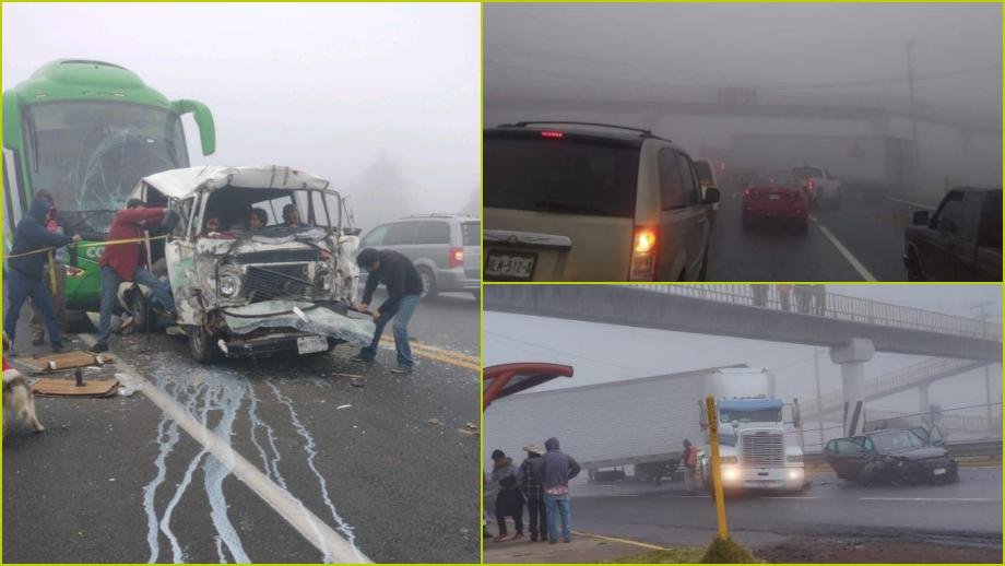 Clima provoca accidentes en carreteras de Hidalgo este viernes