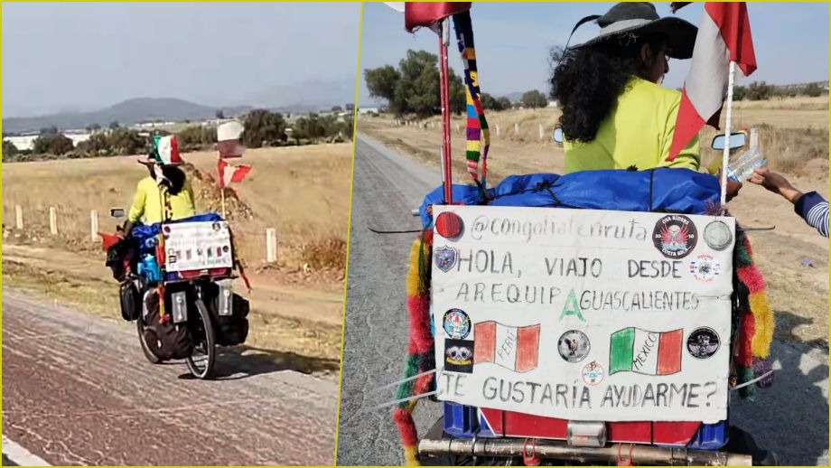 Llega a Hidalgo épico viajero que recorre en bicicleta parte del continente