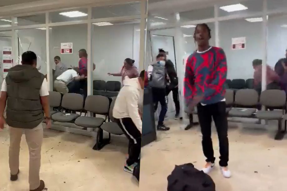 Se viraliza video de extranjero desatando el caos en aeropuerto de Cancún