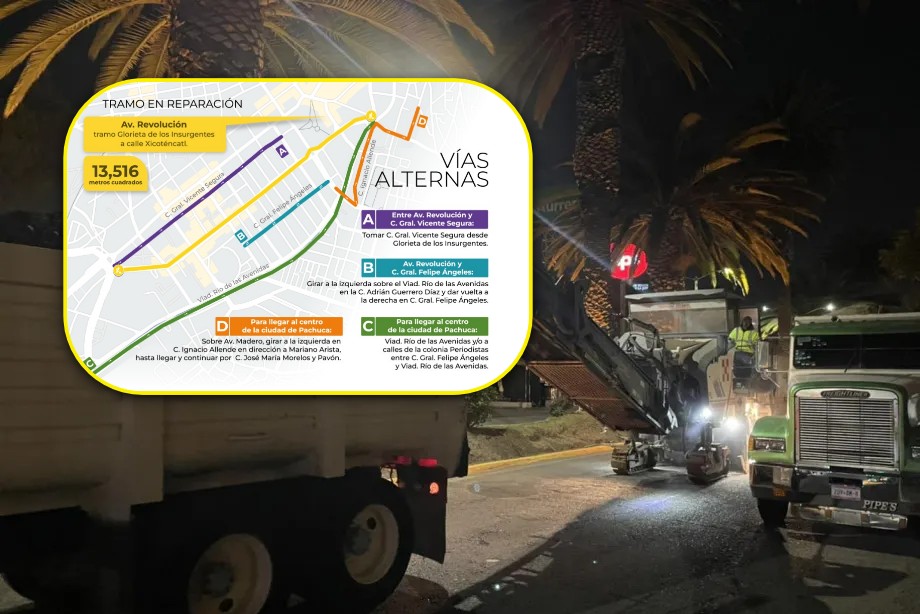 Comienza rehabilitación de la avenida Revolución de Pachuca; conoce los detalles y las vías alternas
