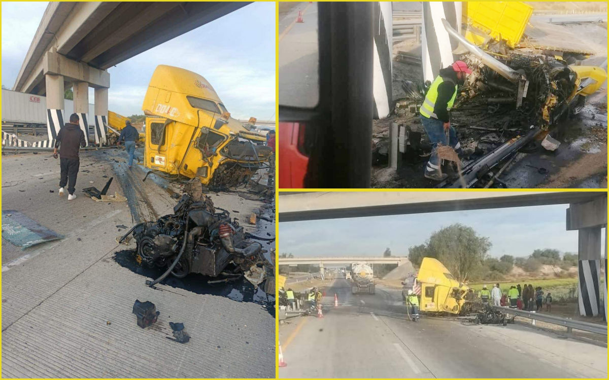 Tráiler termina partido en dos tras fuerte accidente en Hidalgo