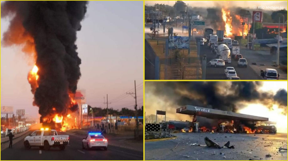 Video | Así fue el momento de la explosión que dejó dos muertos y diez automóviles calcinados en Tula