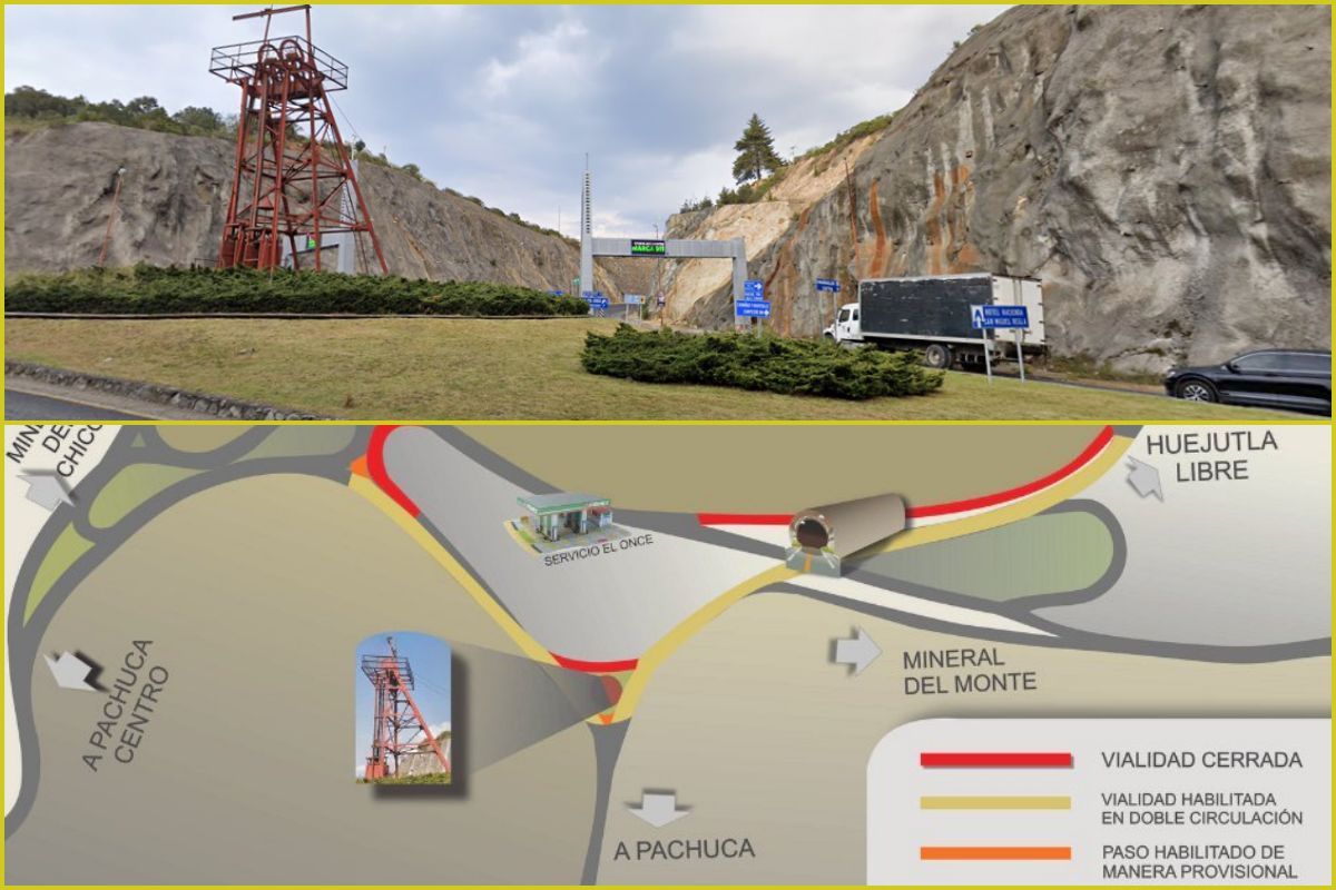 Durante 6 meses: cierres y cambios viales en entronque entre Pachuca y Real del Monte