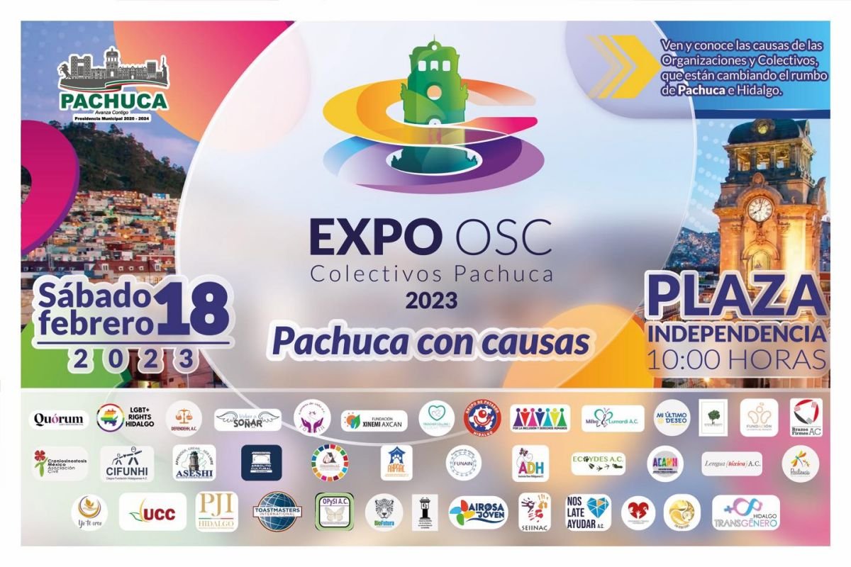 Pachuca con causas: más de 35 organizaciones participarán en Expo OSC Colectivos 2023