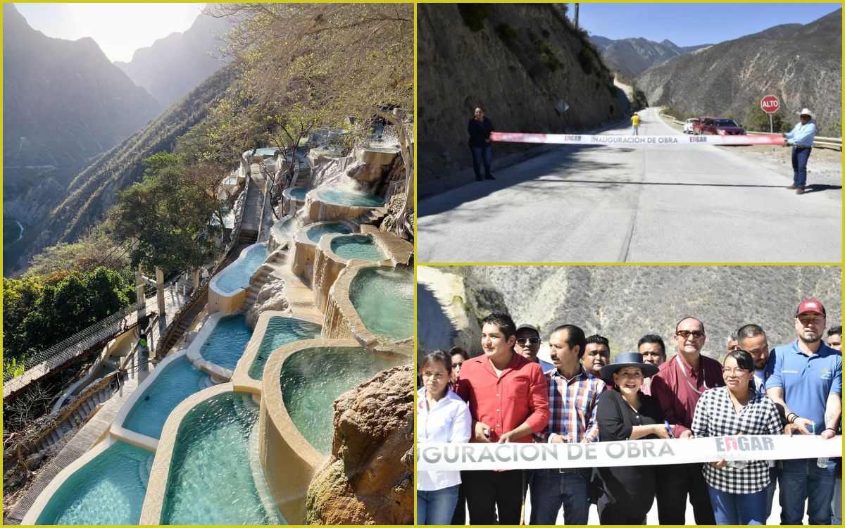 ¡De estreno! Inauguran carretera de acceso a Grutas Tolantongo