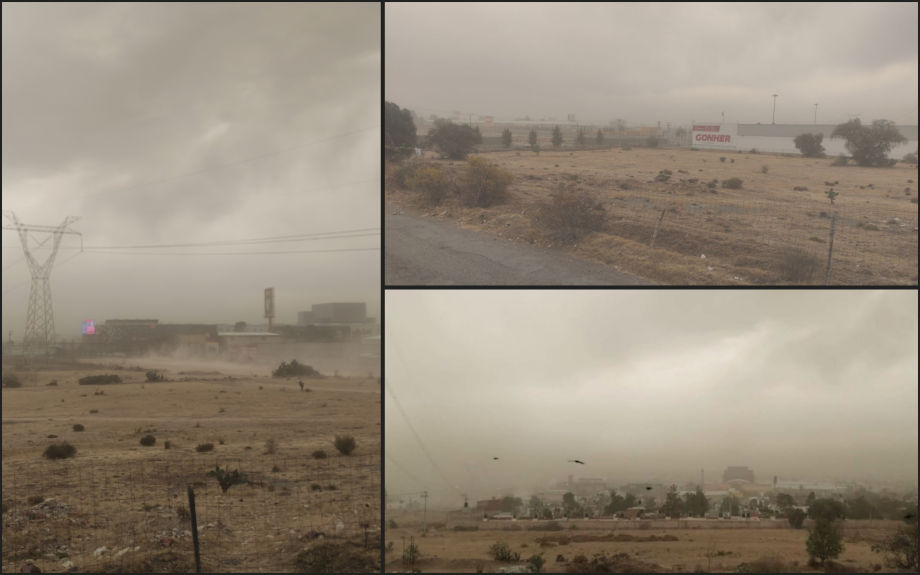 Ataca tormenta de polvo al sur de Pachuca | FOTOS