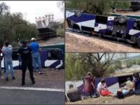 #Accidente 😰 Se voltea autobús Futura que se dirigía a Tulancingo; hay varios lesionados