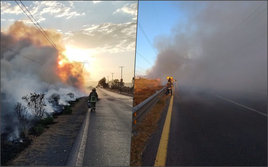 Incendio afecta visibilidad en bulevar Las Torres de Pachuca