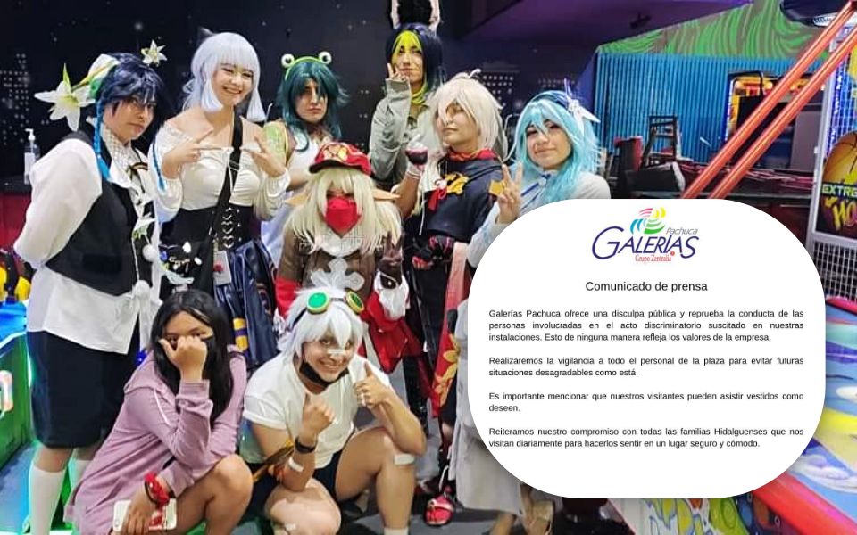 Galerías Pachuca acepta que hubo discriminación contra cosplayers y ofrece disculpa