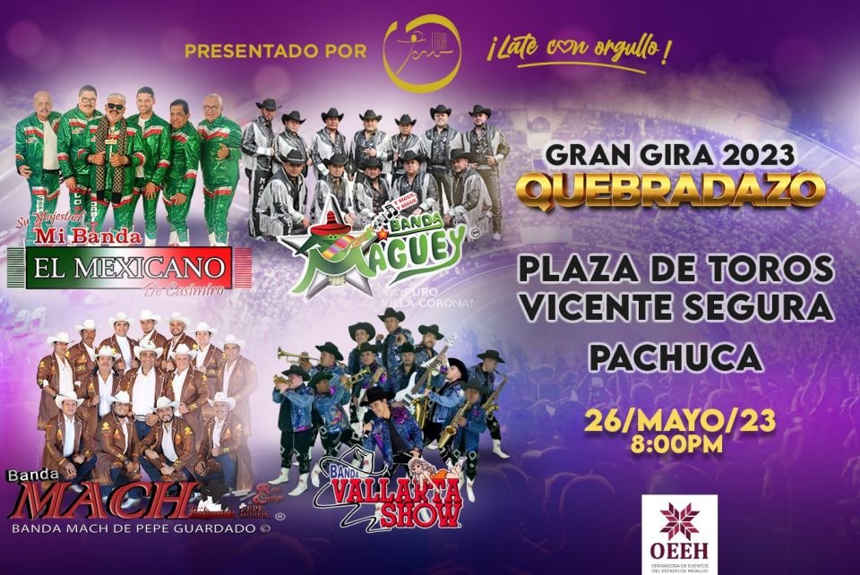 Quebradazo: a bailar con cuatro bandas en Pachuca: precios y venta de boletos