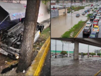 Autos volcados, tránsito varado, inundaciones... así las afectaciones tras la tormenta este domingo