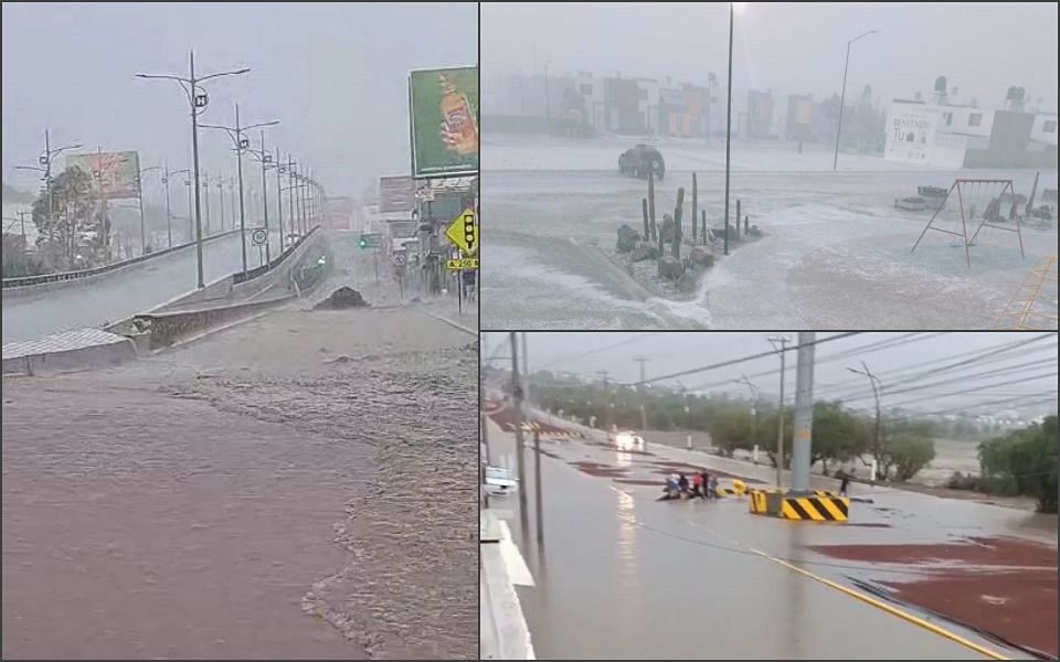 Cae fuerte aguacero en la zona metropolitana de Pachuca (fotos y videos)