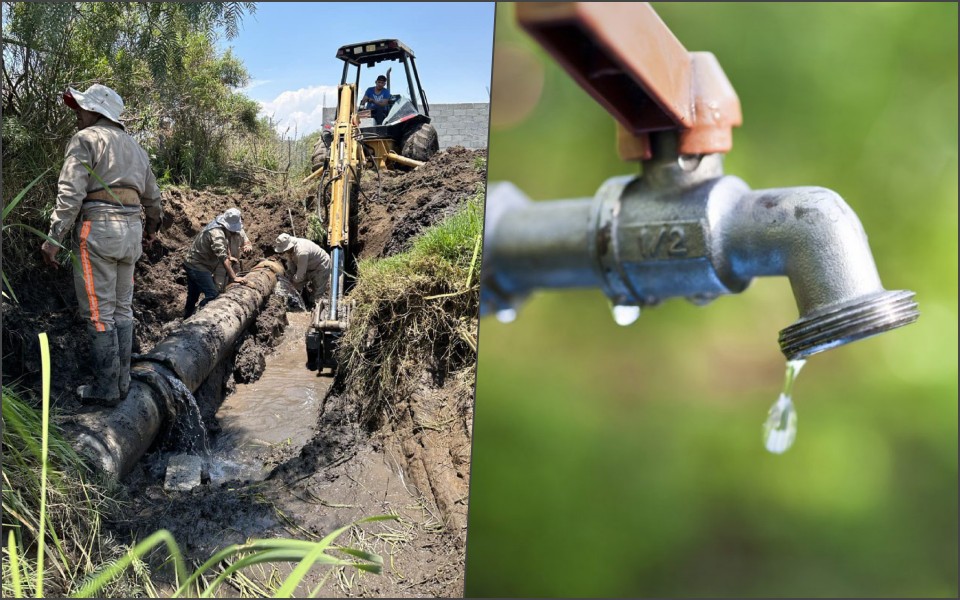 Afectado el suministro de agua en estas 12 colonias debido a una fuga